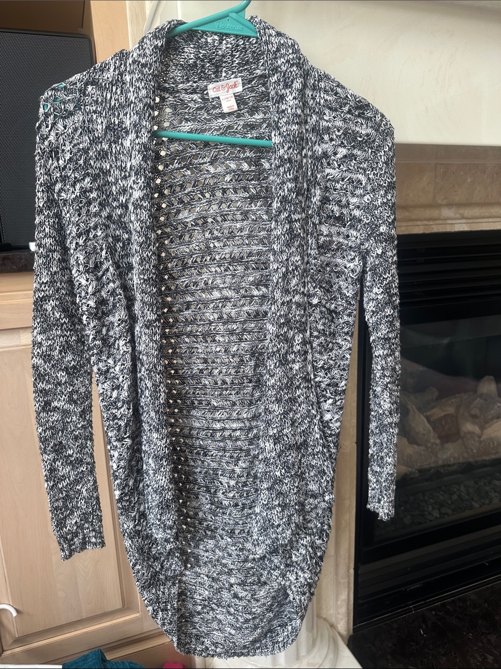 GAP Girls Denim Button-Down Shirt with long Cardigan - Picture 7 of 10